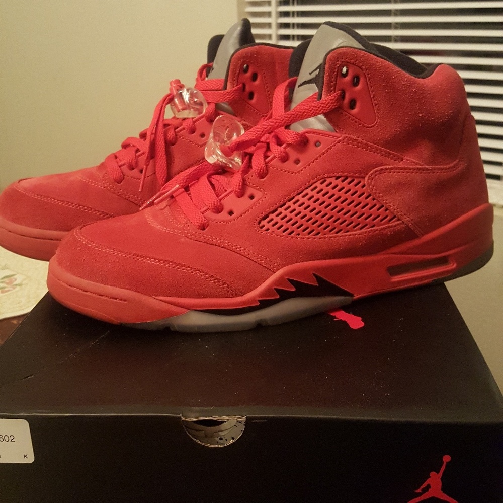 Air Jordan Retro 5 Red Suede